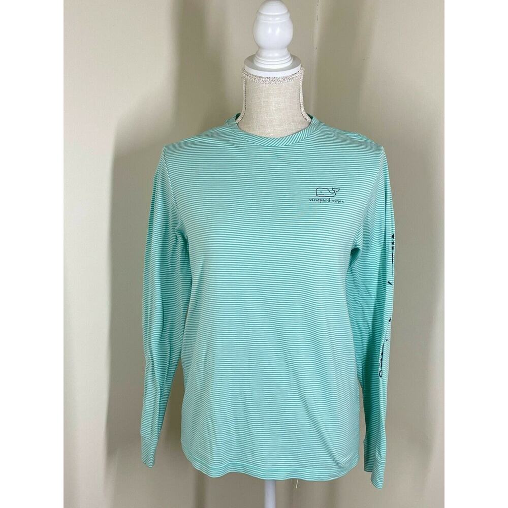 Vineyards Vines Long Sleeve Whale Print Long Sleeve Shirt Size Large 16